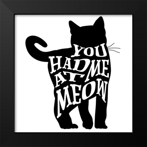 RescueCat 010 Black Modern Wood Framed Art Print by LightBoxJournal