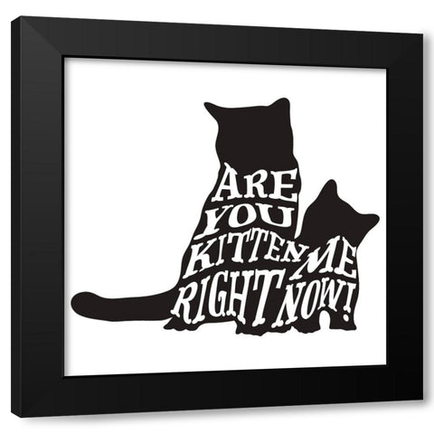 RescueCat 011 Black Modern Wood Framed Art Print by LightBoxJournal