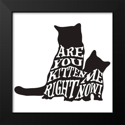 RescueCat 011 Black Modern Wood Framed Art Print by LightBoxJournal