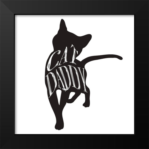 RescueCat 012 Black Modern Wood Framed Art Print by LightBoxJournal