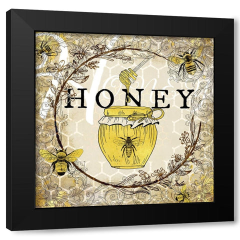 Honey Bee Hive 05 Black Modern Wood Framed Art Print with Double Matting by LightBoxJournal