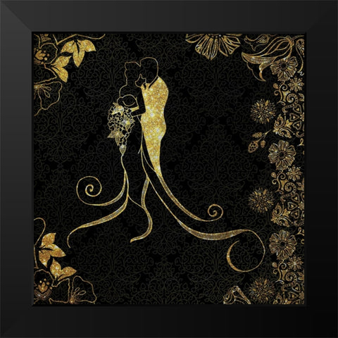 Forever Love 01 Black Modern Wood Framed Art Print by LightBoxJournal