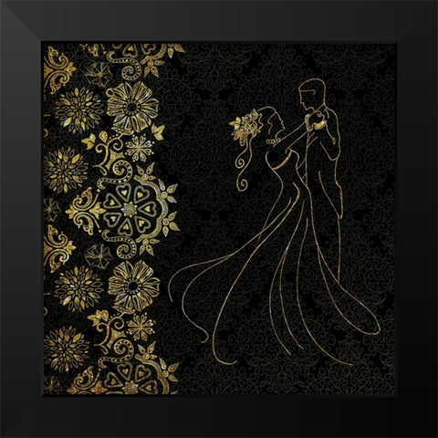 Forever Love 02 Black Modern Wood Framed Art Print by LightBoxJournal