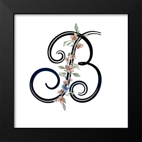 B Black Modern Wood Framed Art Print by LightBoxJournal