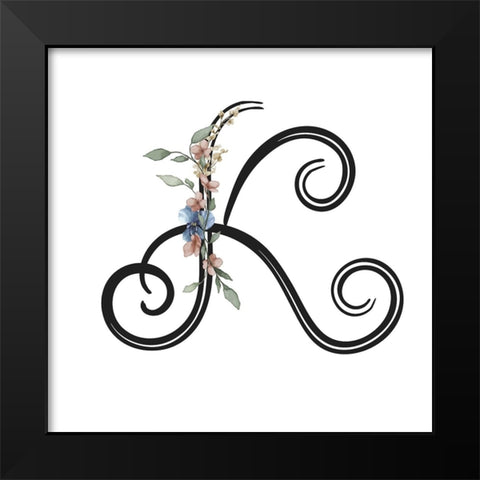 K Black Modern Wood Framed Art Print by LightBoxJournal