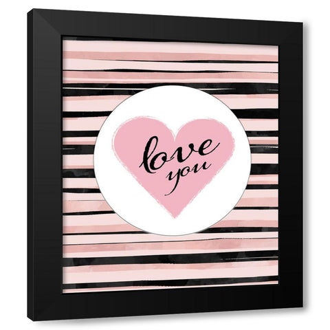 Love you 01 Black Modern Wood Framed Art Print with Double Matting by LightBoxJournal