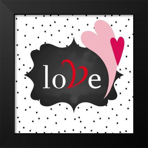 Love you 08 Black Modern Wood Framed Art Print by LightBoxJournal