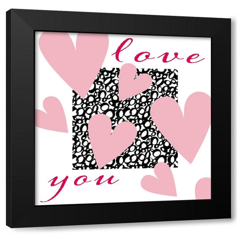 Love you 09 Black Modern Wood Framed Art Print by LightBoxJournal