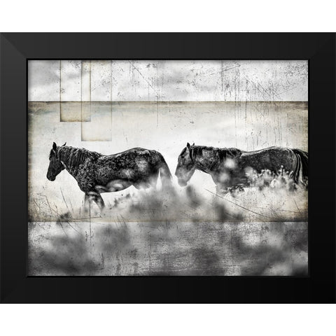 Wild Horses of the Great Basin 06 Black Modern Wood Framed Art Print by LightBoxJournal