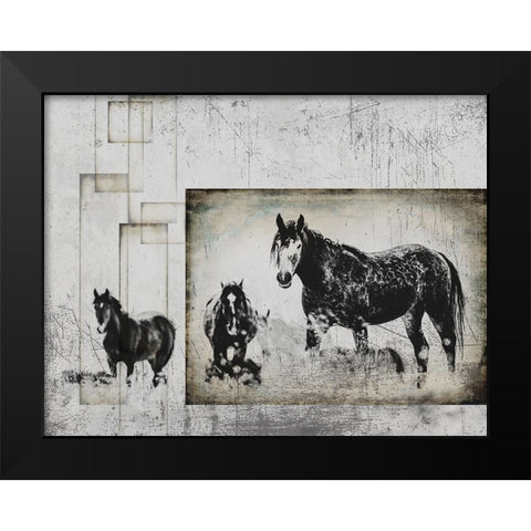 Wild Horses of the Great Basin 07 Black Modern Wood Framed Art Print by LightBoxJournal