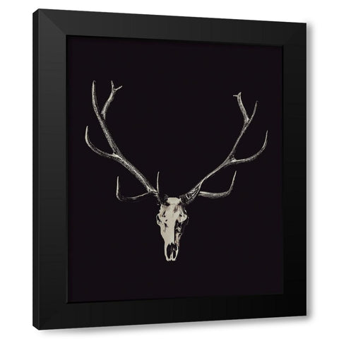 The Rustic Antler 01 Black Modern Wood Framed Art Print with Double Matting by LightBoxJournal