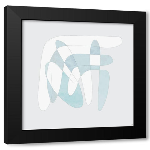 Light Line N Fill 1 Black Modern Wood Framed Art Print by Line and Brush