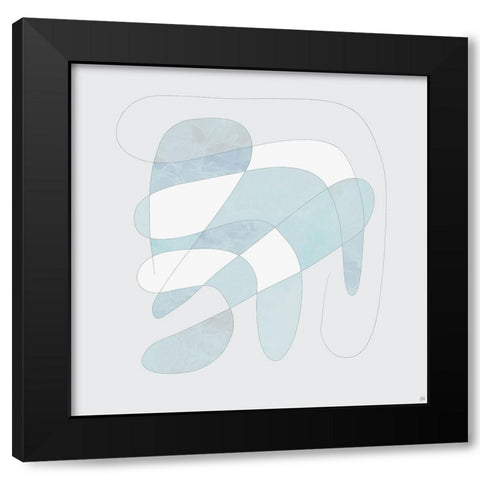 Light Line N Fill 2 Black Modern Wood Framed Art Print by Line and Brush