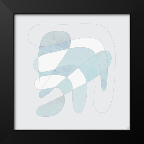 Light Line N Fill 2 Black Modern Wood Framed Art Print by Line and Brush