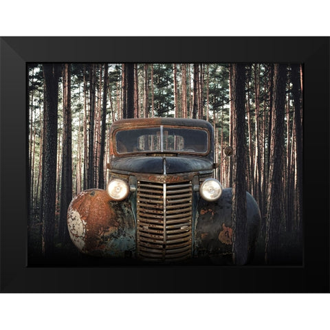 Rusted Chevrolet Black Modern Wood Framed Art Print by Hutchison, Lori