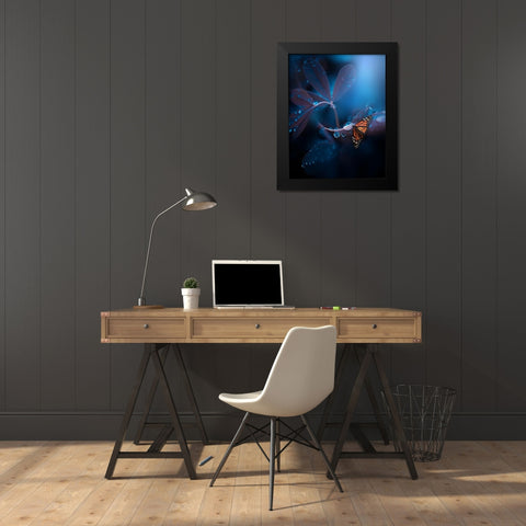 Other Worlds Black Modern Wood Framed Art Print by Love Grams
