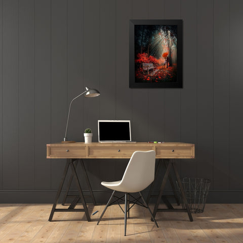 At the Park Black Modern Wood Framed Art Print by Love Grams