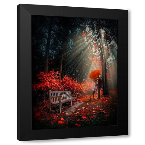At the Park Black Modern Wood Framed Art Print by Love Grams
