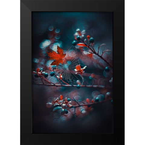 Chaos at Night Black Modern Wood Framed Art Print by Love Grams