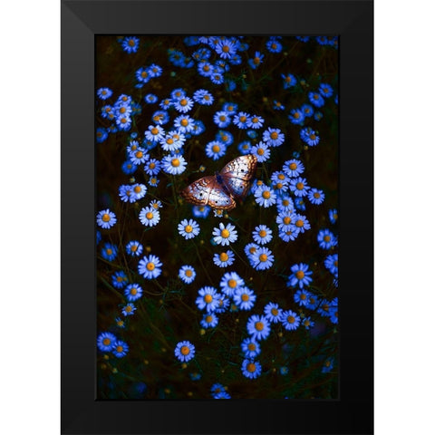 Depth Effect Black Modern Wood Framed Art Print by Love Grams