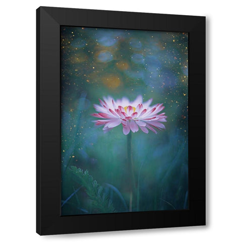 Dusk and Fireflies Black Modern Wood Framed Art Print by Love Grams
