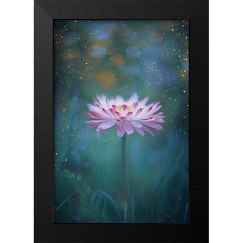 Dusk and Fireflies Black Modern Wood Framed Art Print by Love Grams