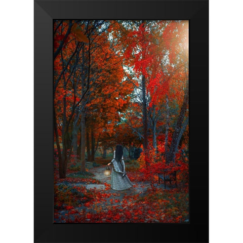Fairy Tale Black Modern Wood Framed Art Print by Love Grams