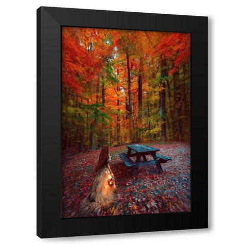 Follow the Light Black Modern Wood Framed Art Print by Love Grams