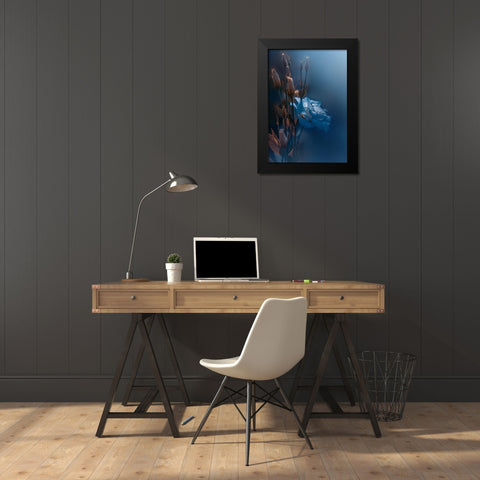 Kiss Me at Dawn Black Modern Wood Framed Art Print by Love Grams