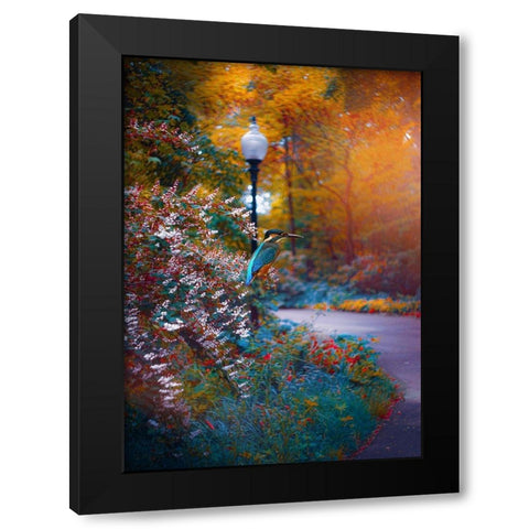 Summer Garden Black Modern Wood Framed Art Print by Love Grams