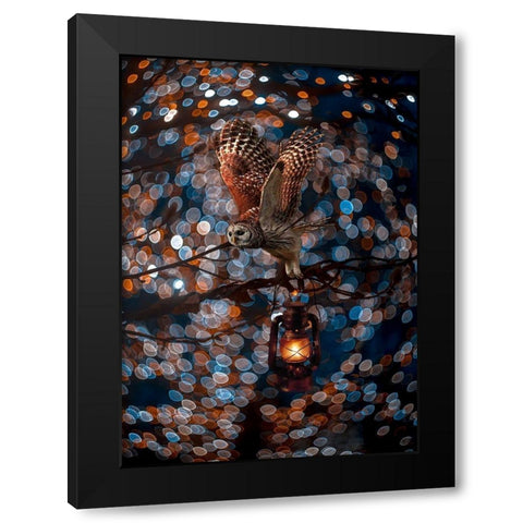 The Messenger Black Modern Wood Framed Art Print by Love Grams