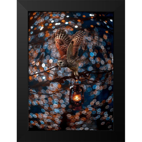 The Messenger Black Modern Wood Framed Art Print by Love Grams
