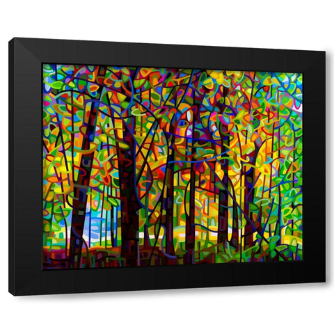 Standing Room Only Black Modern Wood Framed Art Print by Budan, Mandy