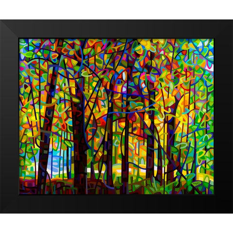 Standing Room Only Black Modern Wood Framed Art Print by Budan, Mandy