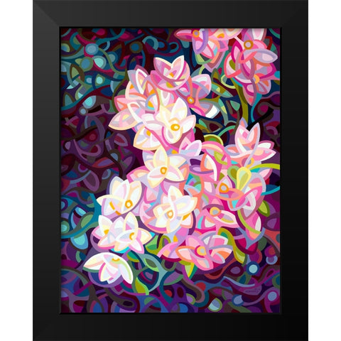 Cascade Black Modern Wood Framed Art Print by Budan, Mandy