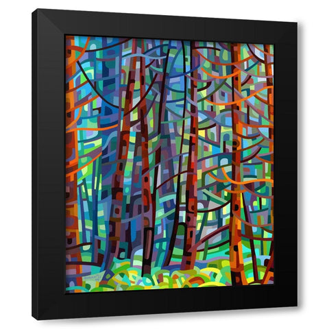 In A Pine Forest Black Modern Wood Framed Art Print with Double Matting by Budan, Mandy