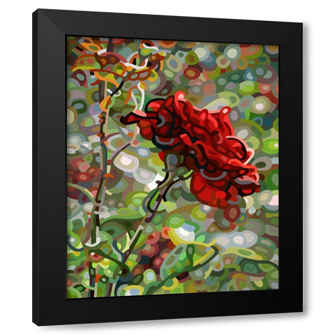Last Rose Of Summer Black Modern Wood Framed Art Print with Double Matting by Budan, Mandy