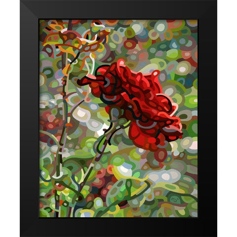 Last Rose Of Summer Black Modern Wood Framed Art Print by Budan, Mandy