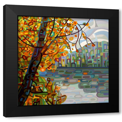 Reflections Black Modern Wood Framed Art Print with Double Matting by Budan, Mandy