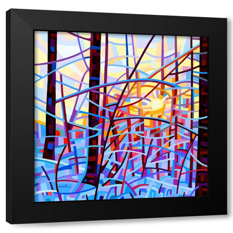 Sunrise Black Modern Wood Framed Art Print by Budan, Mandy