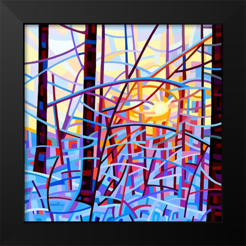 Sunrise Black Modern Wood Framed Art Print by Budan, Mandy