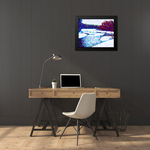 Thaw Black Modern Wood Framed Art Print by Budan, Mandy