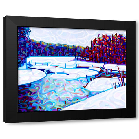 Thaw Black Modern Wood Framed Art Print by Budan, Mandy