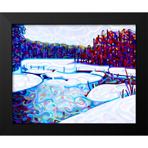 Thaw Black Modern Wood Framed Art Print by Budan, Mandy