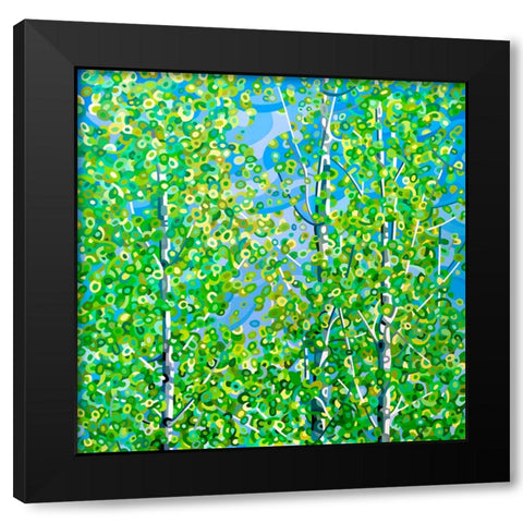 Among Friends Black Modern Wood Framed Art Print by Budan, Mandy