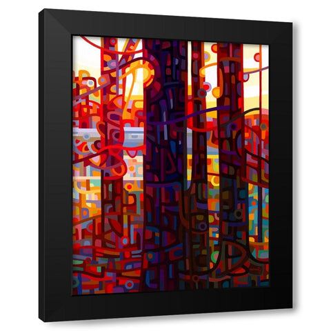 Carnelian Morning Black Modern Wood Framed Art Print with Double Matting by Budan, Mandy
