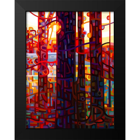 Carnelian Morning Black Modern Wood Framed Art Print by Budan, Mandy
