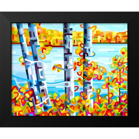 Lakeside Black Modern Wood Framed Art Print by Budan, Mandy