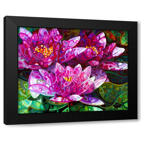 Triumvirate Black Modern Wood Framed Art Print by Budan, Mandy