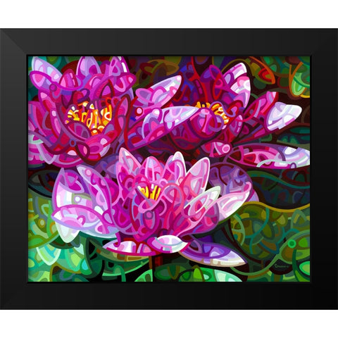 Triumvirate Black Modern Wood Framed Art Print by Budan, Mandy